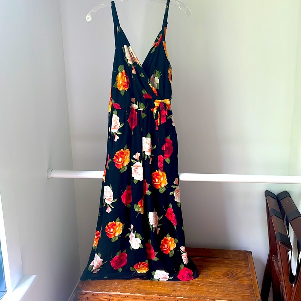 Floral Black Jumpsuit